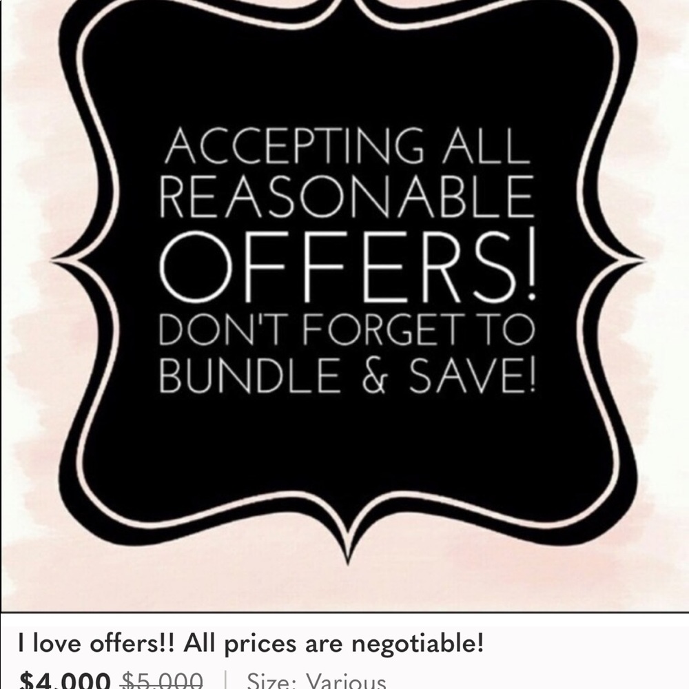 Offers accepted if reasonable!